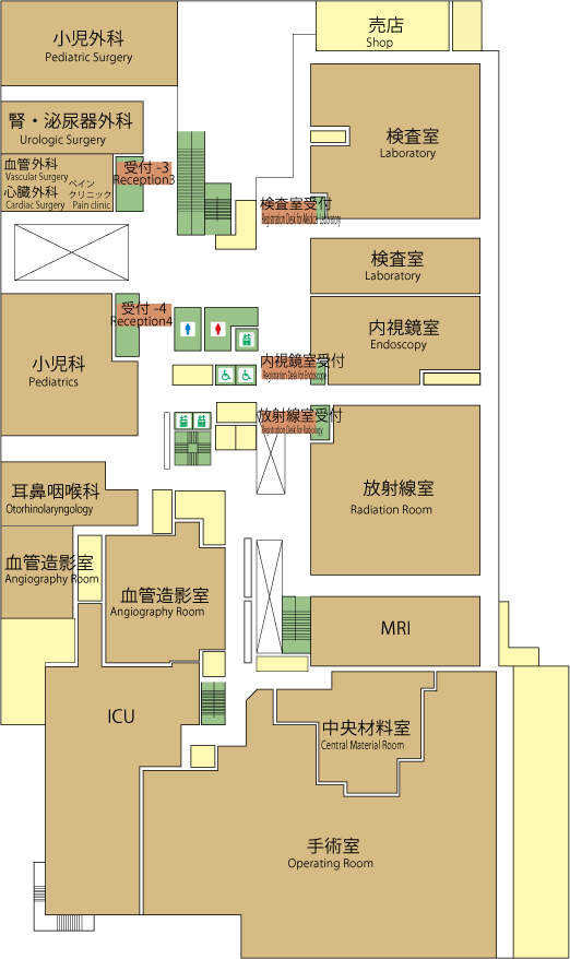 A棟2階フロアマップ