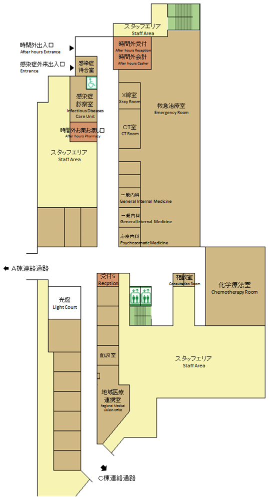 B棟1階フロアマップ